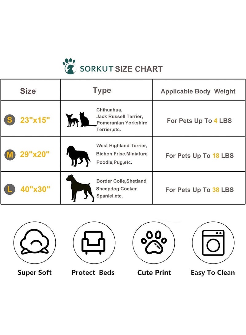 Puppy Blankets Super Soft Warm Sleep Mat Grey Cute Print Blanket Fluffy Fleece Pet Blanket Flannel Throw Dog Blankets for Small Dogs Puppy Dogs Fluffy Cats,Bone-Large - Image 4